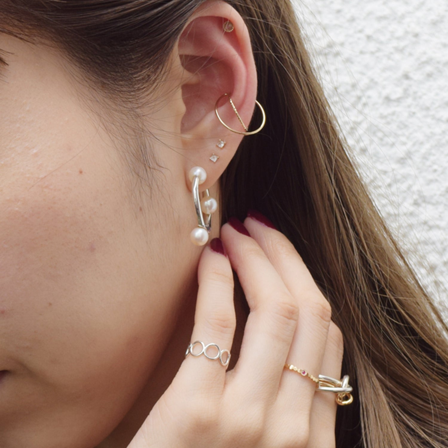 シルバー,ジュエリー,アクセサリー,イヤーカフ,イヤリング,パール,メタルジュエリー,メンズジュエリー,メンズアクセサリー,ユニセックス,ジェンダーレス,モード,ボリュームデザイン,シンプル,開閉式,サイズレス,silver,jewelry,accessory,metal,mens,mensaccessory,unisex,mode,present,gift,Pearl,earcuff,earing,freesize,オケージョンジュエリー,ドレスコーデ,ラグジュアリー,フォーマル