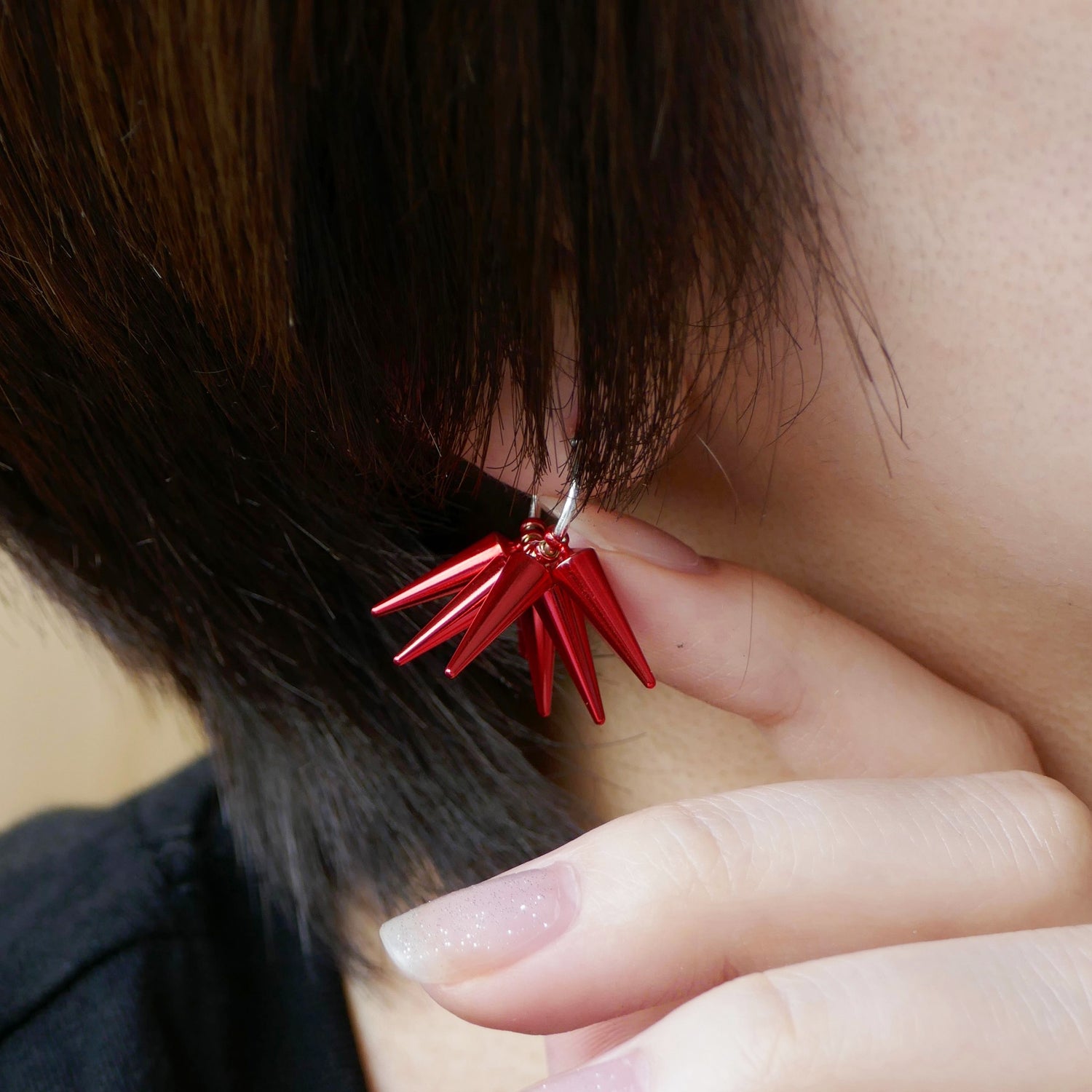 スタッズ,studs,red,レッド,ピアス,pierced earrings,ジュエリー,jewelry,