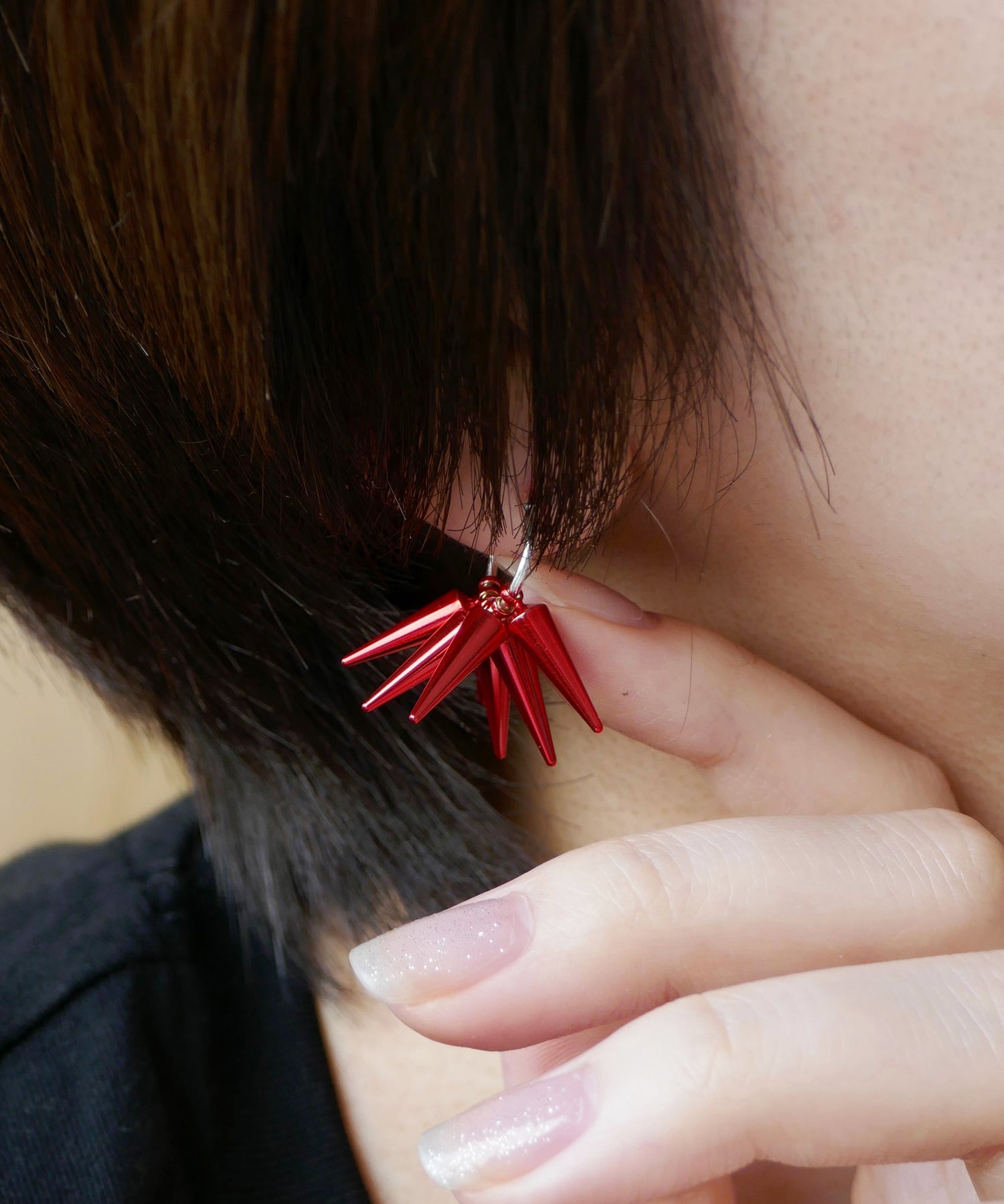 スタッズ,studs,red,レッド,ピアス,pierced earrings,ジュエリー,jewelry,