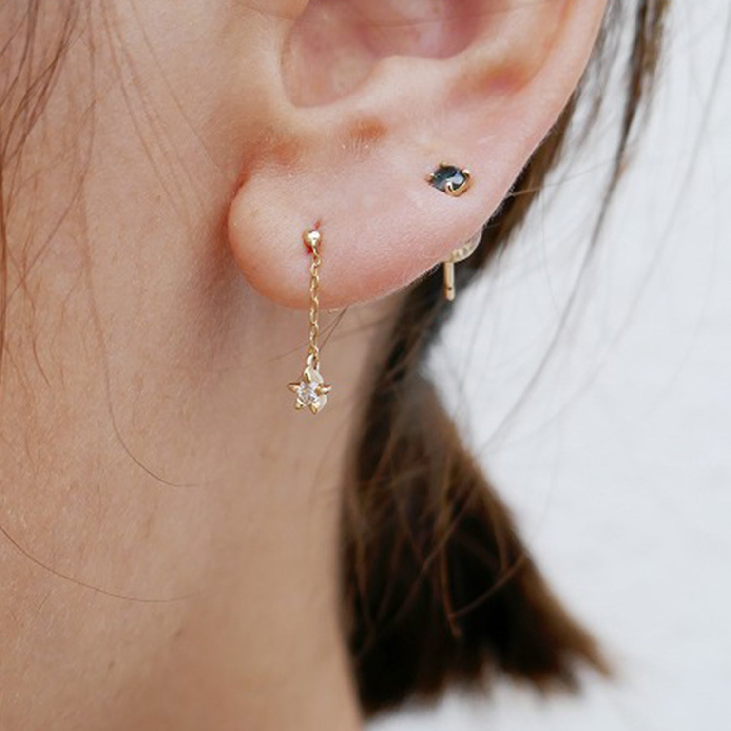 ゴールド,K18,レディース,ピアス,pierced earrings,gold,women,gift,present,ギフト,プレゼント,天然石,naturalstones,ruby,ルビー,omamori,お守り,モチーフ,star,星,motif