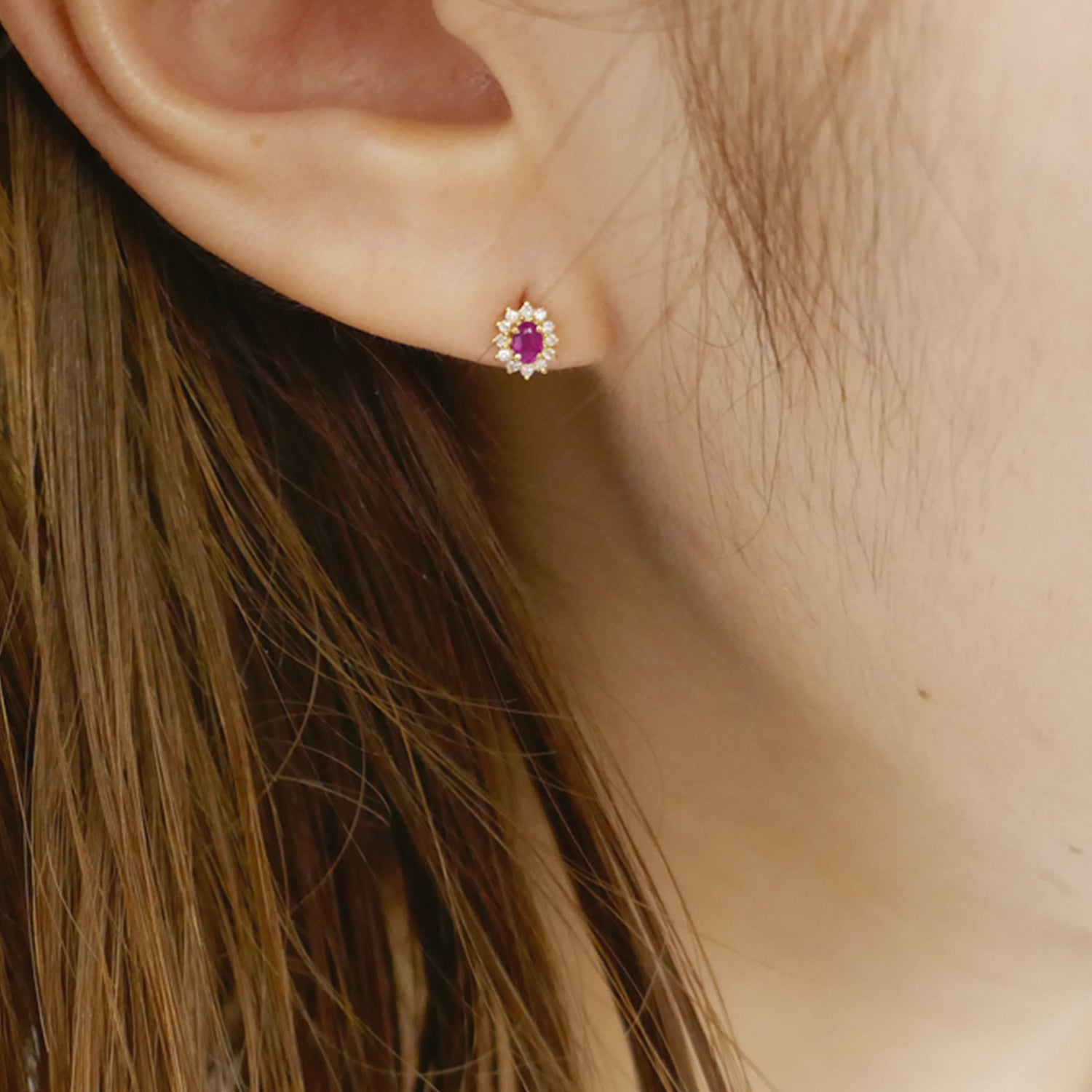 ゴールド,K18,レディース,ピアス,pierced earrings,gold,women,gift,present,ギフト,プレゼント,天然石,naturalstones,ruby,ルビー,omamori,お守り,diamond,サファイヤ,sapphire,ダイヤモンド