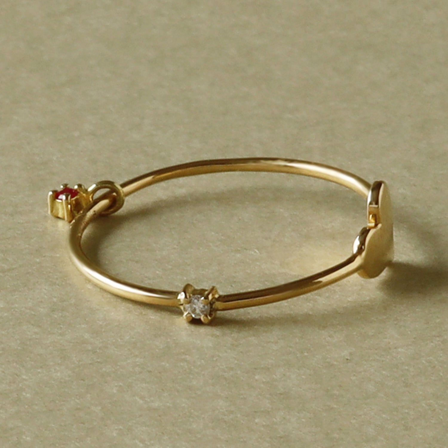 ゴールド,K18,レディース,ring,リング,gold,women,gift,present,ギフト,プレゼント,ハート,heart,モチーフ,motif,ruby,ルビー,omamori,お守り