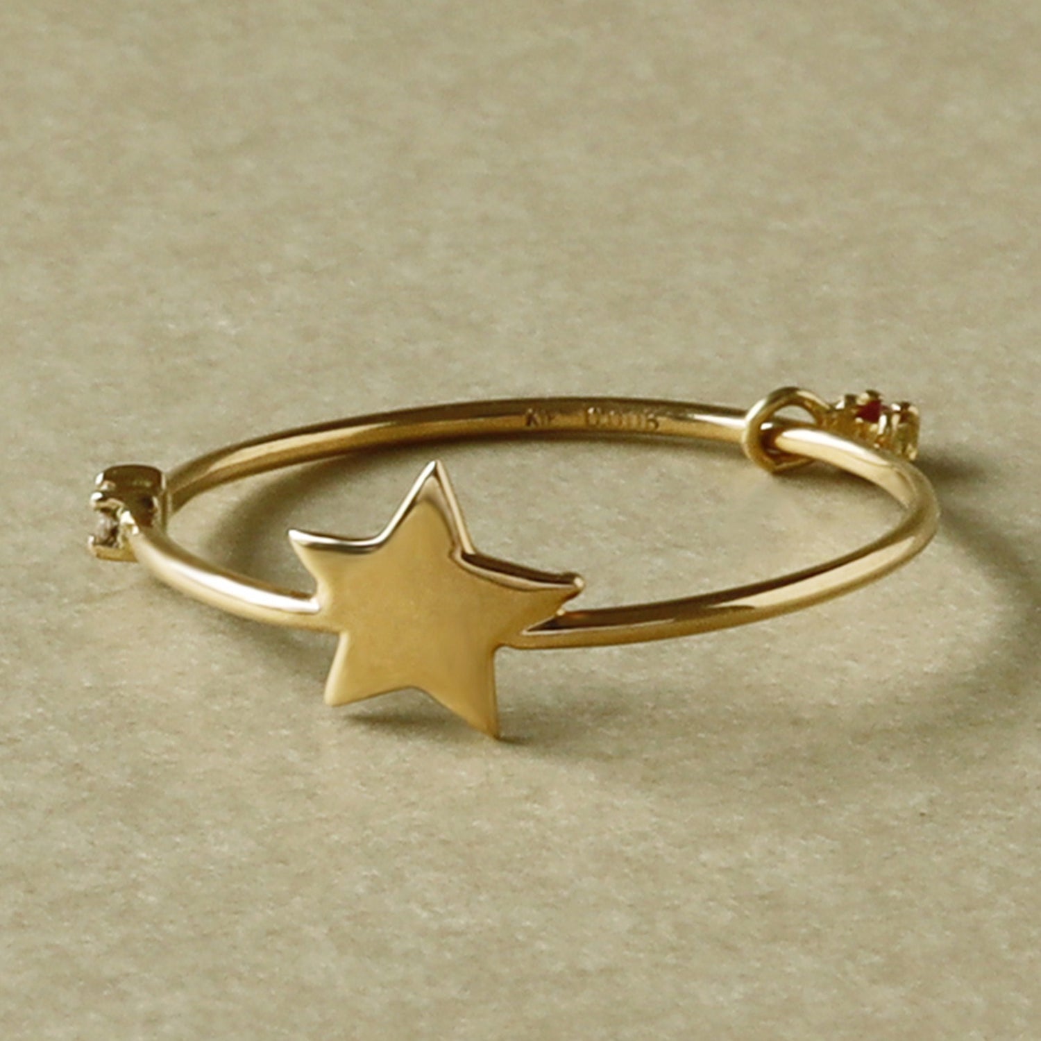 ゴールド,K18,レディース,ring,リング,gold,women,gift,present,ギフト,プレゼント,ホシ,星,star,モチーフ,motif,ruby,ルビー,omamori,お守り