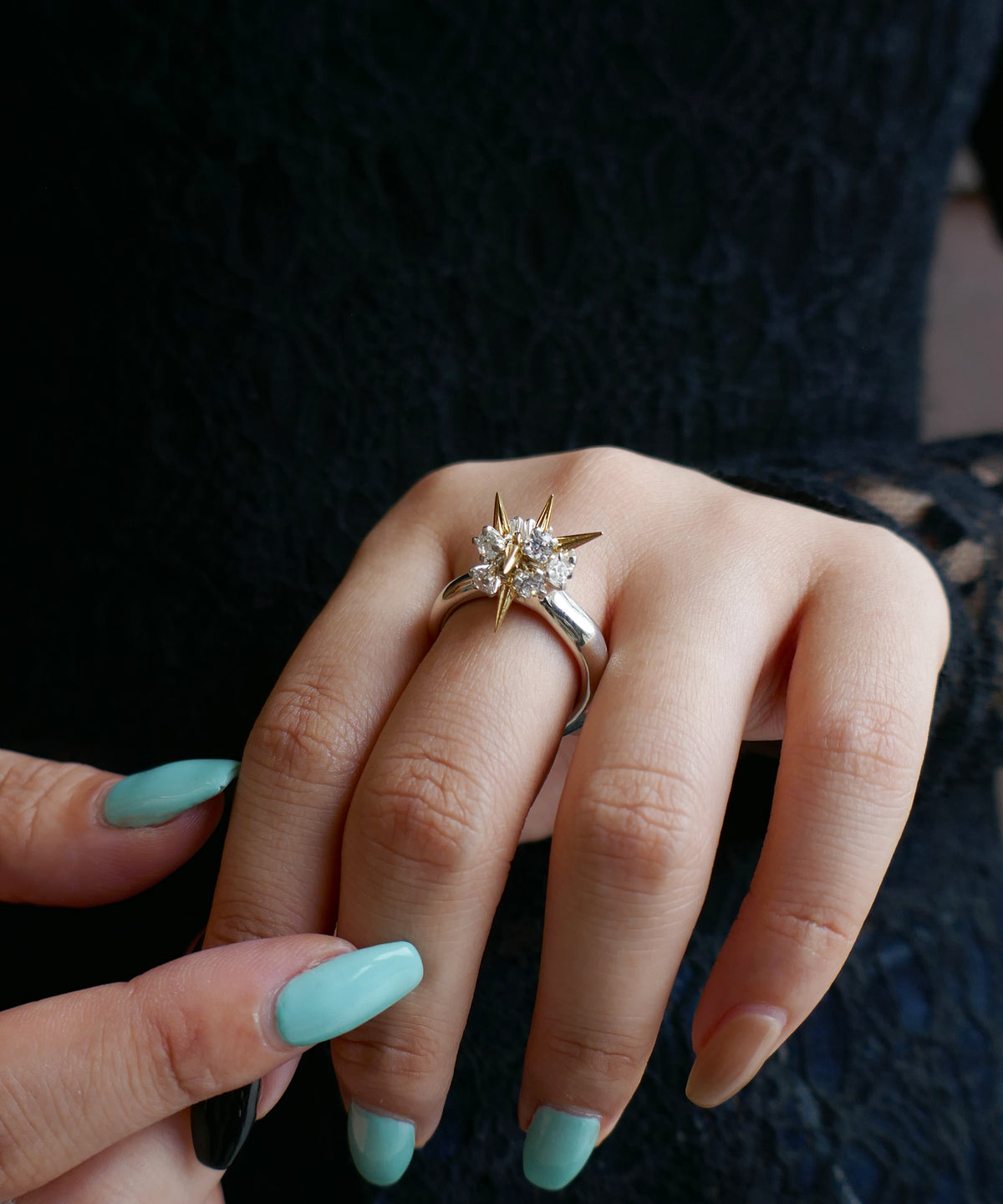 シルバー,リング,指輪,ジュエリー,アクセサリー,スタッズ,ユニーク,ギフト,ジェンダーレス,モード,silver,ring,jewelry,spider,gift,unisex,mode,metal,モチーフ,accessory,motif,キュービックジルコニア,cubiczirconia