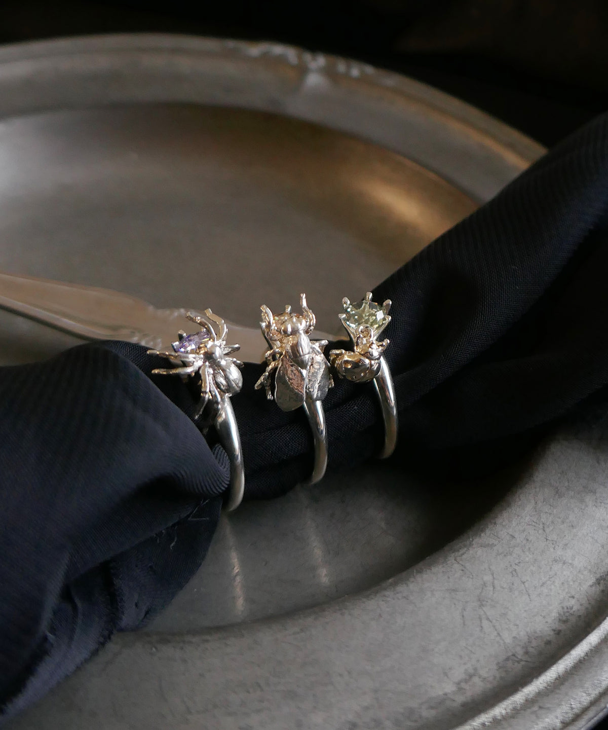 シルバー,リング,指輪,ジュエリー,アクセサリー,てんとう虫,,ユニーク,ギフト,ジェンダーレス,モード,silver,ring,jewelry,ladybug,gift,unisex,mode,metal,モチーフ,accessory,motif,キュービックジルコニア,cubiczirconia,event,イベント,石替え
