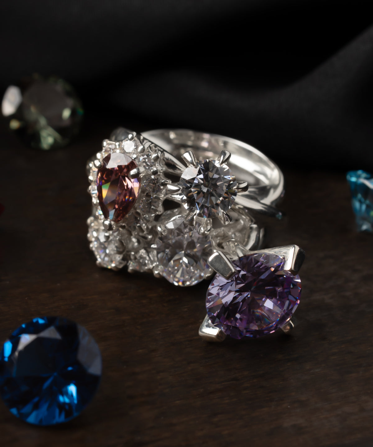 シルバー,リング,指輪,ジュエリー,アクセサリー,ユニーク,ギフト,ジェンダーレス,モード,silver,ring,jewelry,gift,unisex,mode,metal,キュービックジルコニア,cubiczirconia,accessory,motif