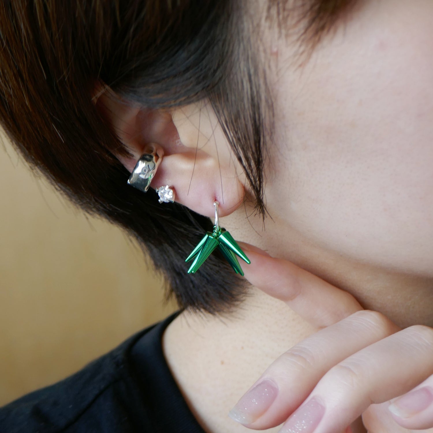 スタッズ,studs,green,グリーン,ピアス,pierced earrings,ジュエリー,jewelry,