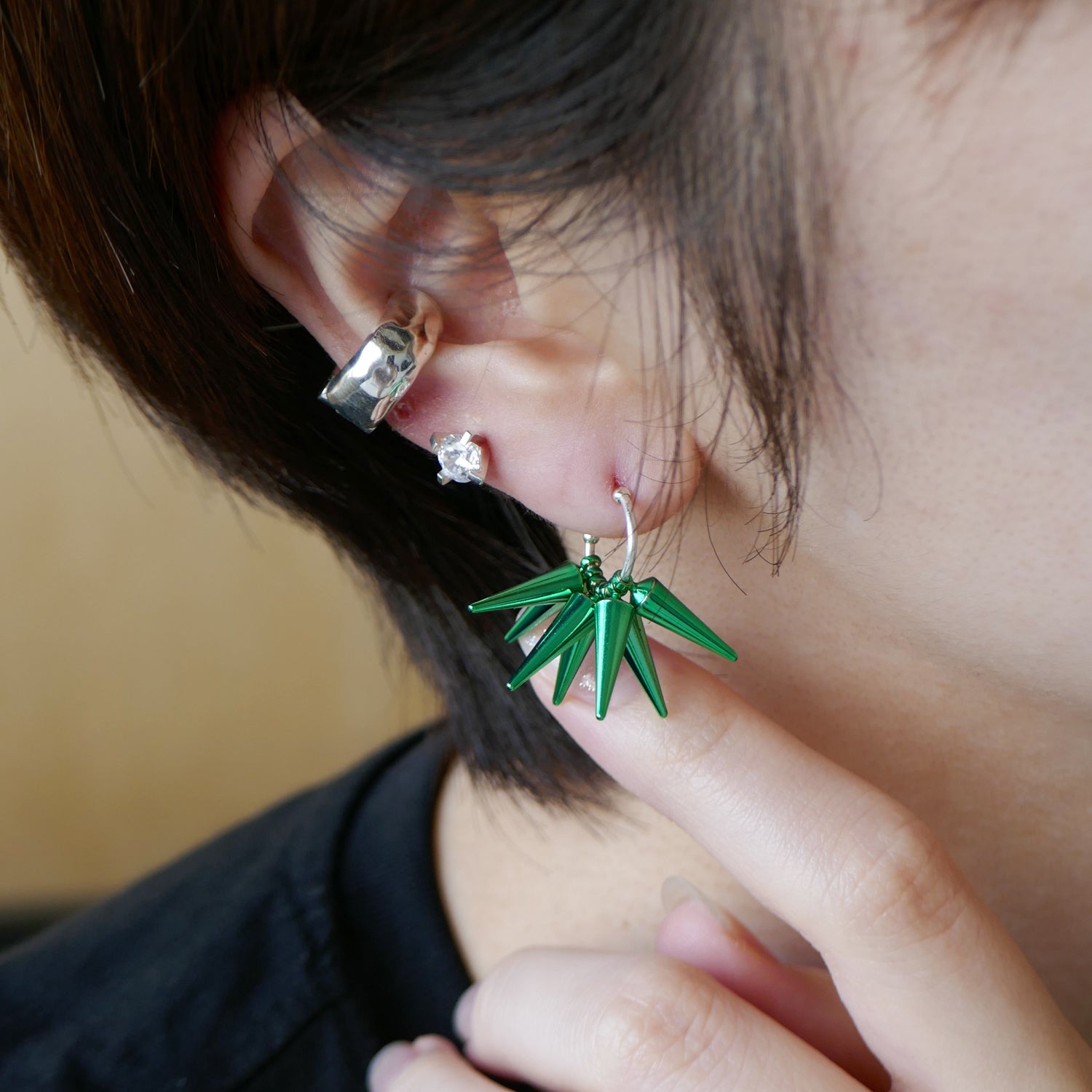 スタッズ,studs,green,グリーン,ピアス,pierced earrings,ジュエリー,jewelry,