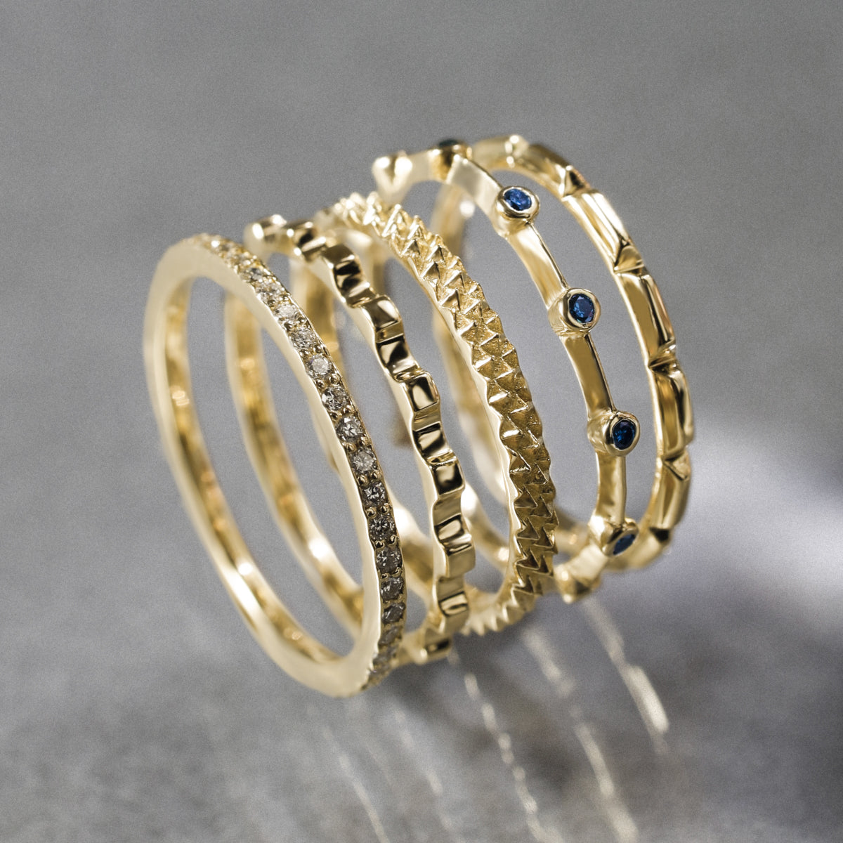 e.m. 2025 S/S  "stacking ring"【gold】