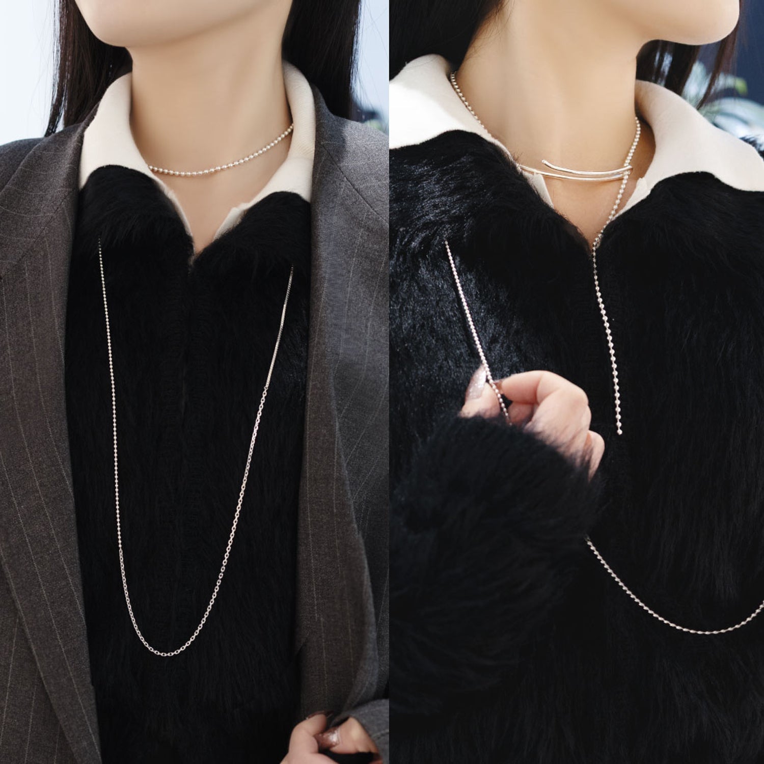 ロングチェーンネックレス