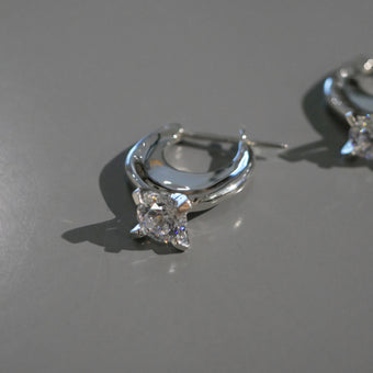 シルバー、zirconia、キュービックジルコニアl、ピアス、silver925,pierced earrings、フープ、フープピアス、hoop,ギフト、プレゼント、オケージョン、結婚式