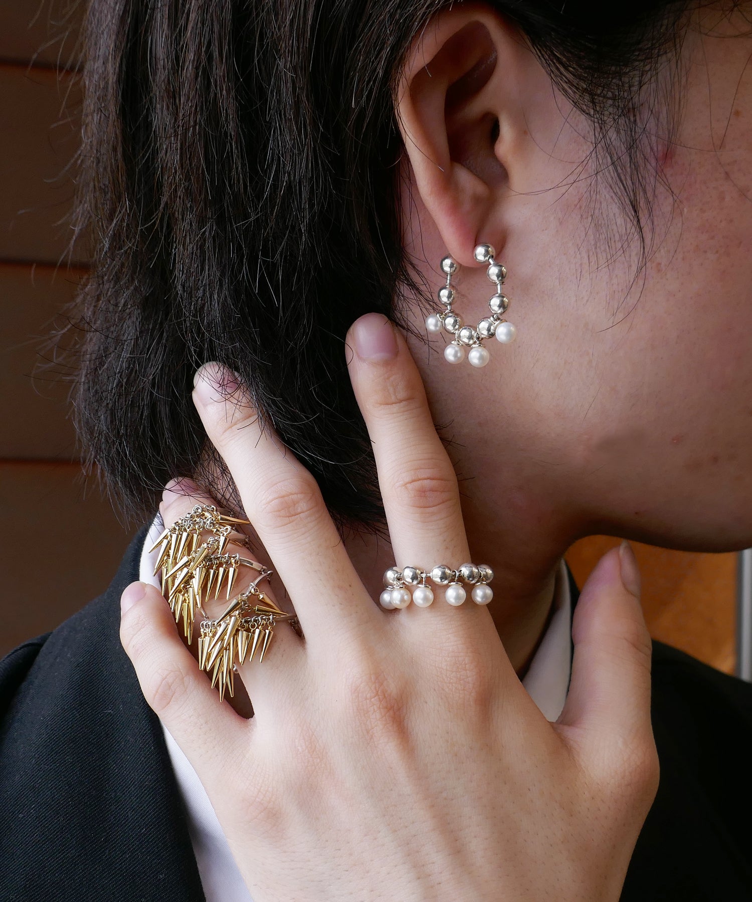 e.m. little emblem  Loveピアス e.m. little emblem Loveピアス リトルエンブレム - メルカリ