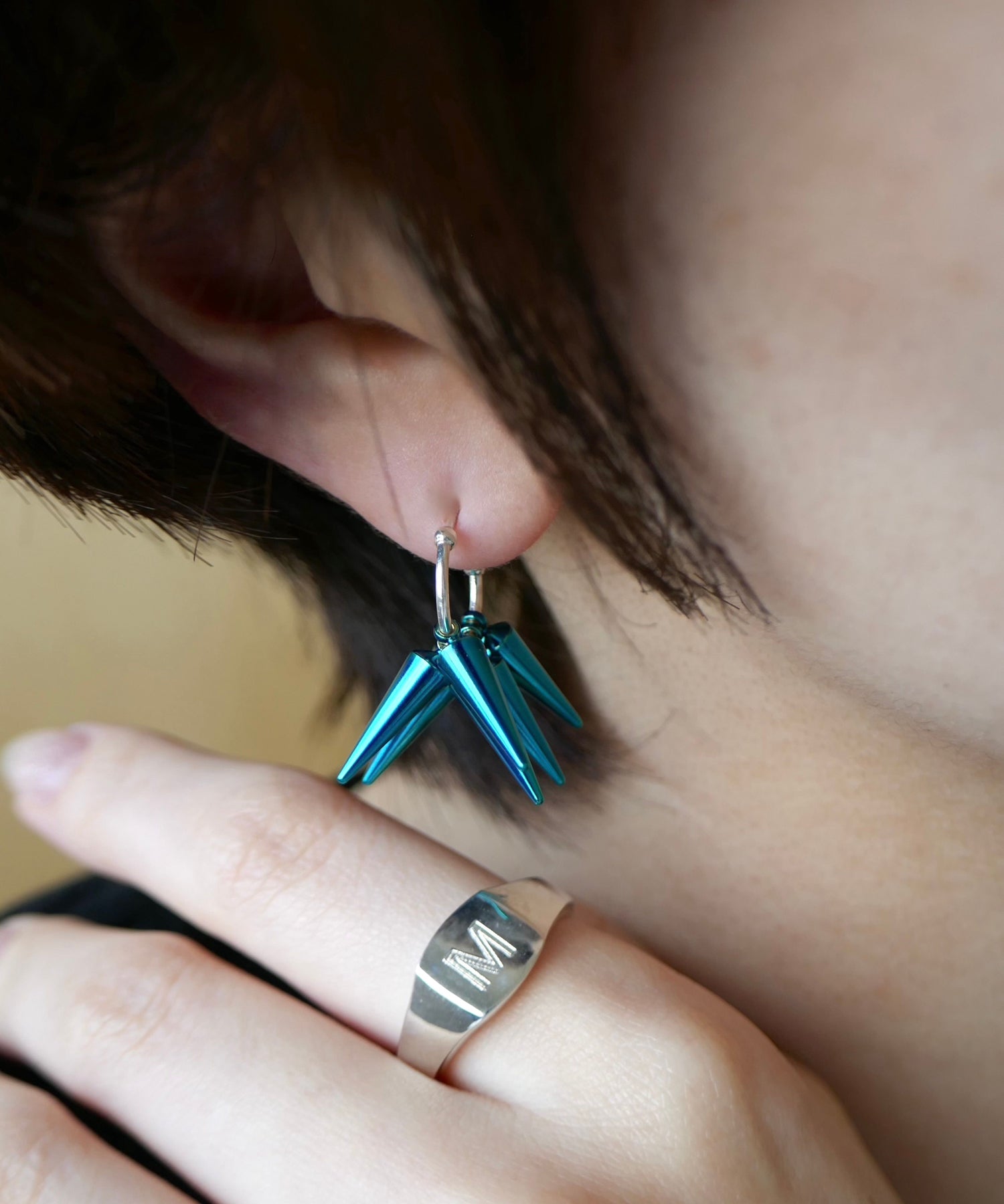 スタッズ,studs,blue,ブルー,ピアス,pierced earrings,ジュエリー,jewelry,