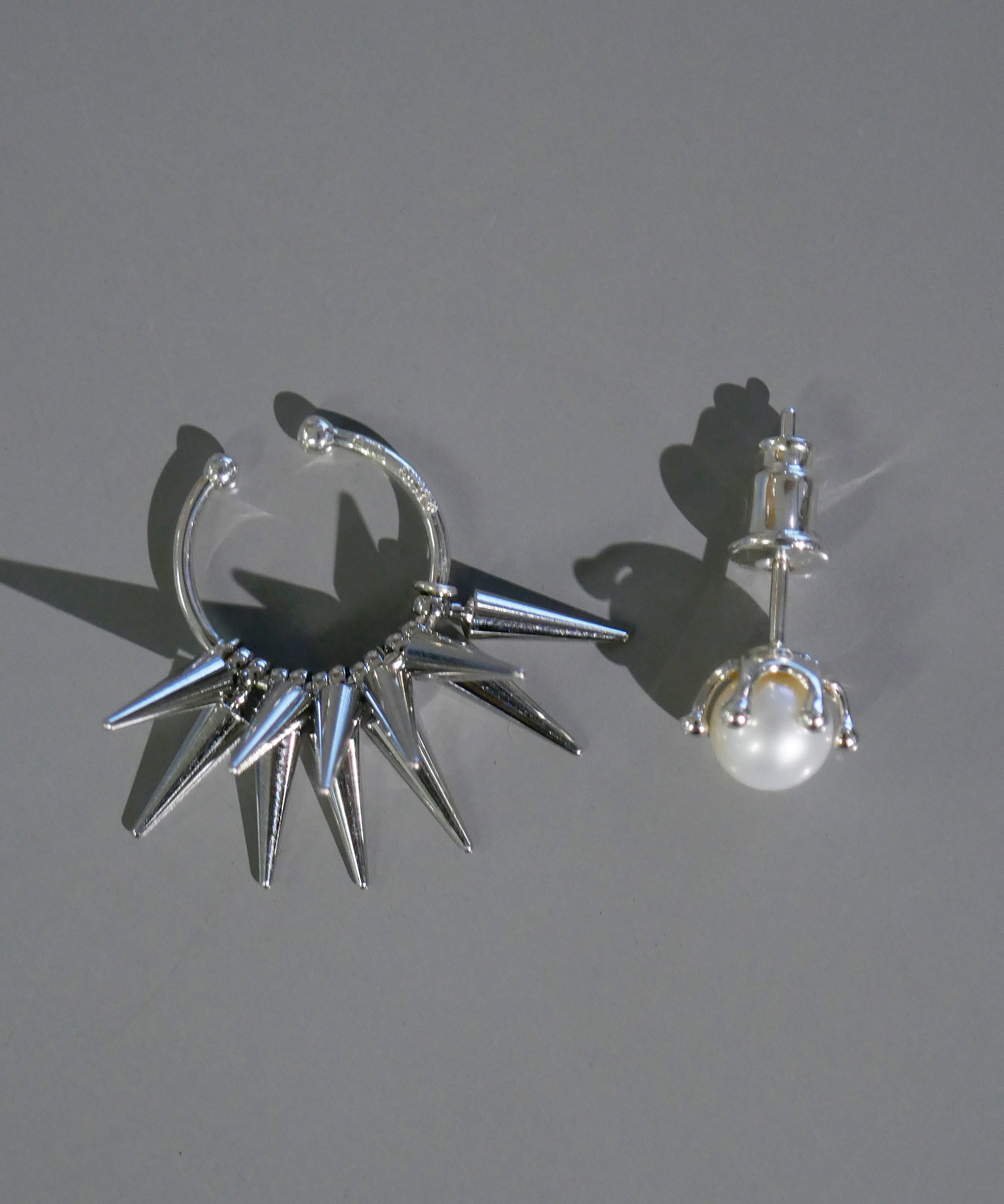 シルバー、スタッズ、ピアス、スタッズピアス、silver925，studs、pierced earrings、ギフト、プレゼント、milkcrown、ミルククラウン、パール、pearl、イヤーカフ