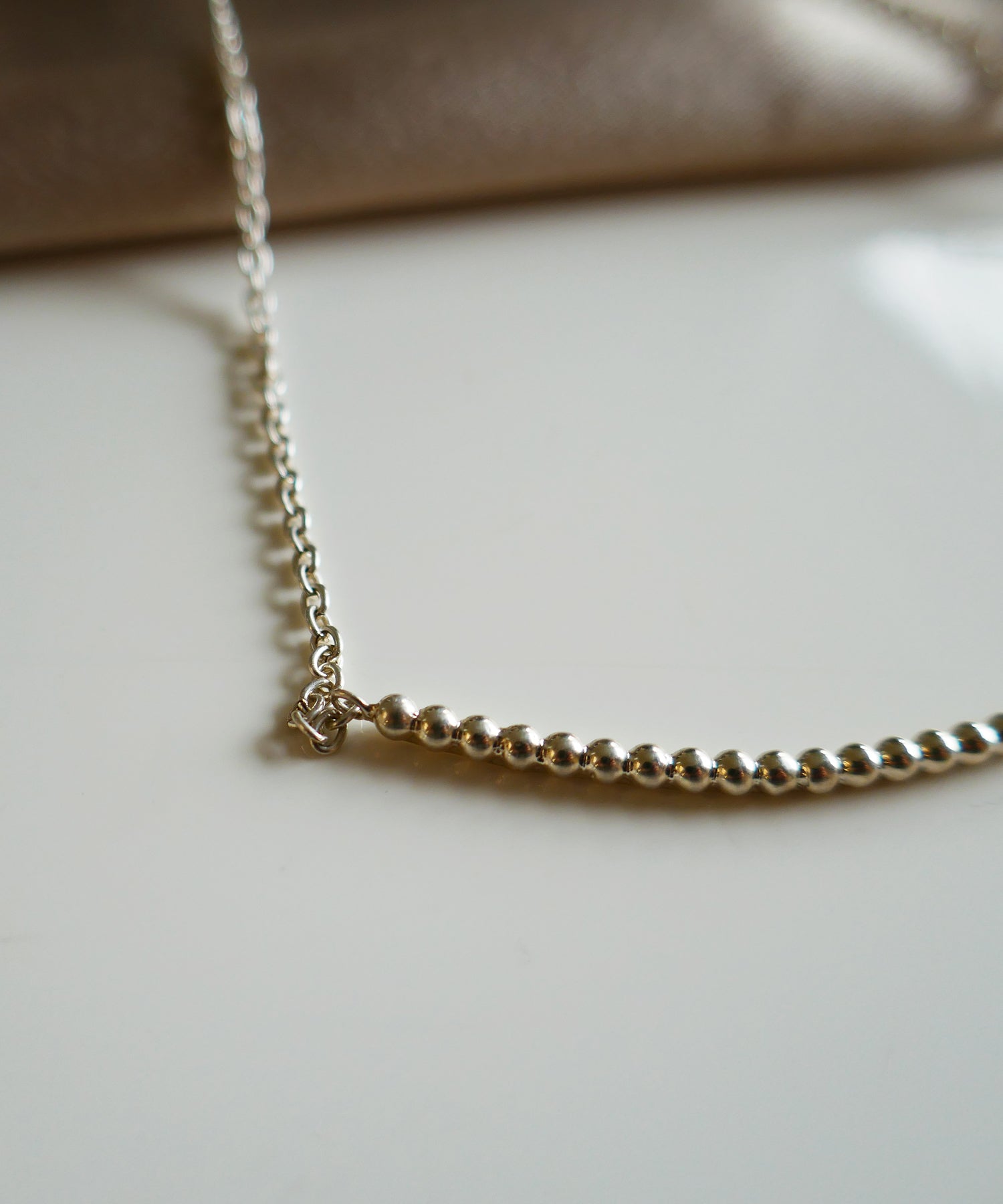 e.m. ネックレス 1903-AN309 シルバー Silver Necklace -Tsuchime Initial- シルバー ネックレス