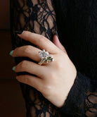 シルバー,リング,指輪,ジュエリー,アクセサリー,ユニーク,ギフト,ジェンダーレス,モード,silver,ring,jewelry,gift,unisex,mode,metal,キュービックジルコニア,cubiczirconia,accessory,motif