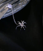 シルバー,ピアス,pierced earrings,ジュエリー,アクセサリー,蜘蛛,くも,クモ,ユニーク,ギフト,ジェンダーレス,モード,silver,ring,jewelry,spider,gift,unisex,mode,metal,モチーフ,accessory,motif,キュービックジルコニア,cubiczirconia