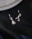 シルバー,ピアス,pierced earrings,ジュエリー,アクセサリー,くも,クモ,蜘蛛,ユニーク,ギフト,ジェンダーレス,モード,silver,jewelry,spider,gift,unisex,mode,metal,モチーフ,accessory,motif,キュービックジルコニア,cubiczirconia,event,イベント,石替え