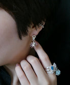 シルバー,ピアス,pierced earrings,ジュエリー,アクセサリー,くも,クモ,蜘蛛,ユニーク,ギフト,ジェンダーレス,モード,silver,jewelry,spider,gift,unisex,mode,metal,モチーフ,accessory,motif,キュービックジルコニア,cubiczirconia,event,イベント,石替え