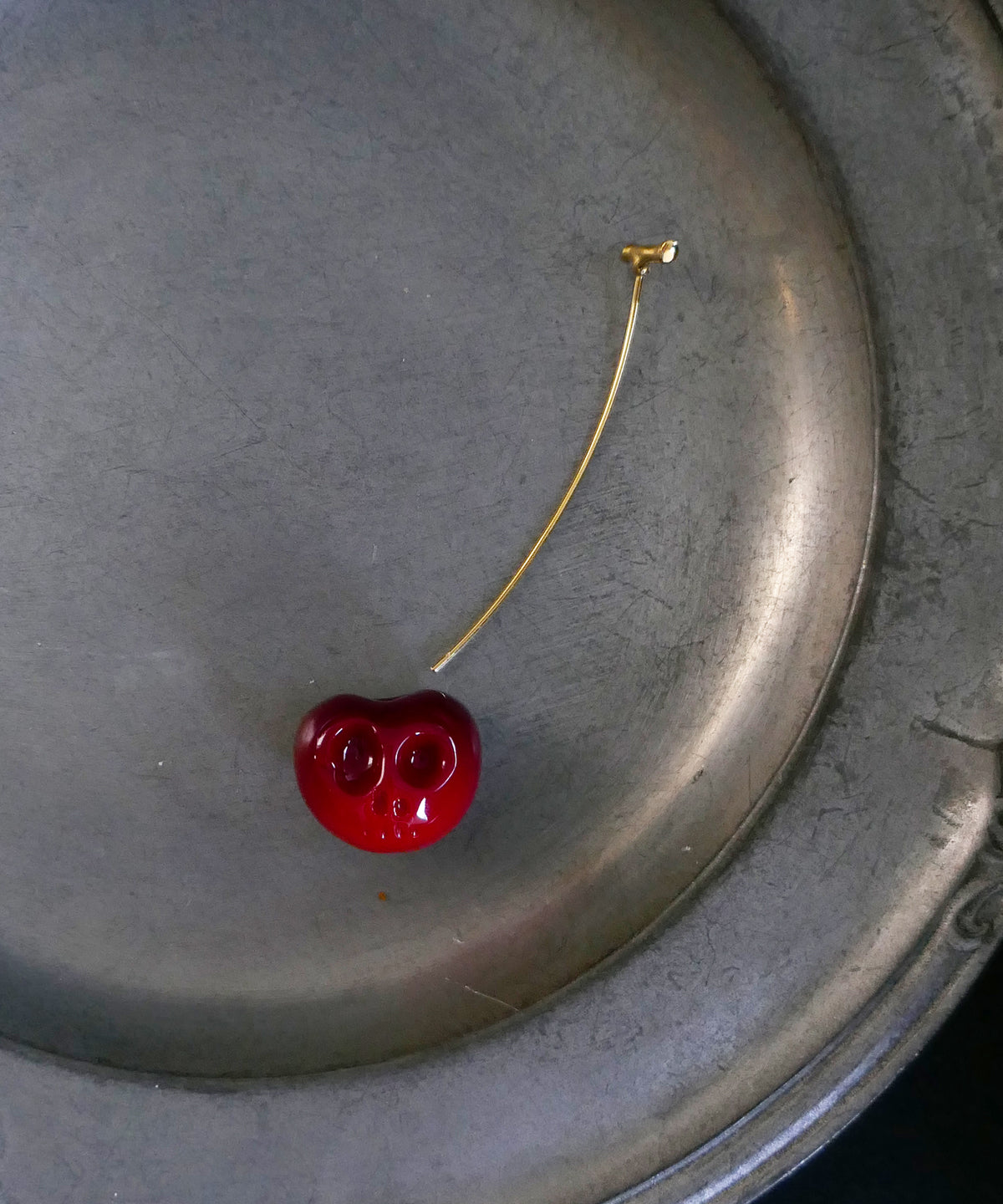 ピアス,pierced earrings,ジュエリー,アクセサリー,さくらんぼ,ユニーク,ギフト,ジェンダーレス,モード,silver,ring,jewelry,サクランボ,gift,unisex,mode,metal,モチーフ,accessory,motif,cherry,scull,スカル,ドクロ