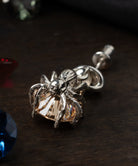 シルバー,ピアス,pierced earrings,ジュエリー,アクセサリー,くも,クモ,蜘蛛,ユニーク,ギフト,ジェンダーレス,モード,silver,jewelry,spider,gift,unisex,mode,metal,モチーフ,accessory,motif,キュービックジルコニア,cubiczirconia,event,イベント,石替え