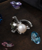 シルバー,イヤーカフ,earcuff,ジュエリー,アクセサリー,ユニーク,ギフト,ジェンダーレス,モード,silver,ring,jewelry,gift,unisex,mode,metal,モチーフ,accessory,motif,キュービックジルコニア,cubiczirconia,パール,pearl