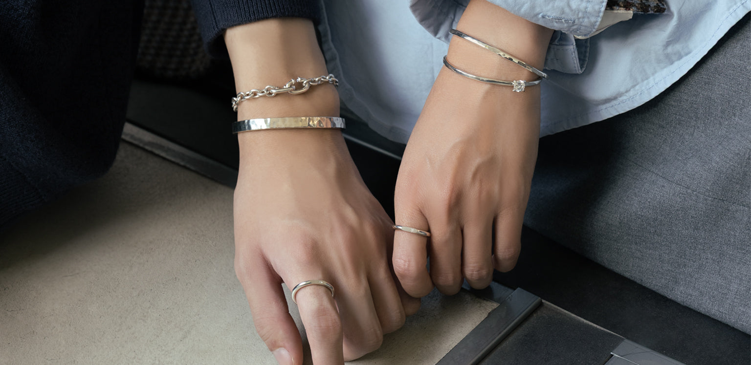 e.m. ミックスチェーンブレスレット☆シルバー イーエム e.m. ブレスレット シルバーミックスチェーンブレスレット レディース