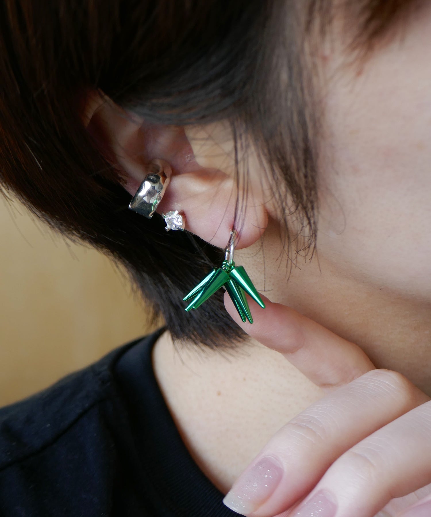 スタッズ,studs,green,グリーン,ピアス,pierced earrings,ジュエリー,jewelry,