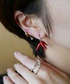 スタッズ,studs,red,レッド,ピアス,pierced earrings,ジュエリー,jewelry,